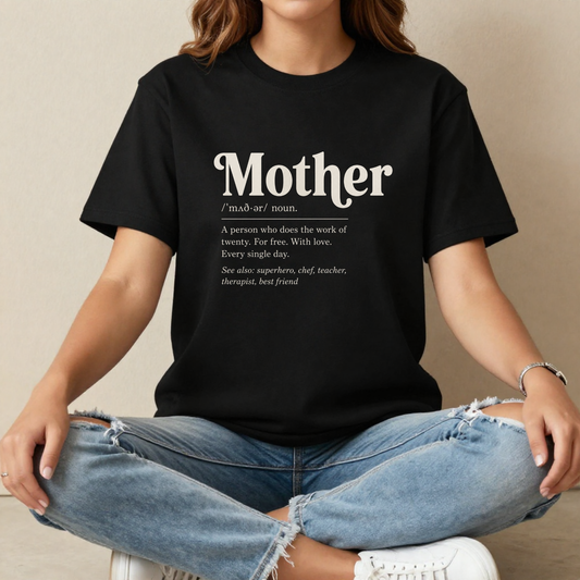 Mother Definition | Premium 240 GSM Oversized T-Shirt for Moms