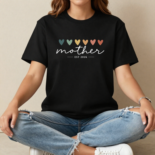 Mother Est 2026 | Premium 240 GSM Oversized T-Shirt for New Moms