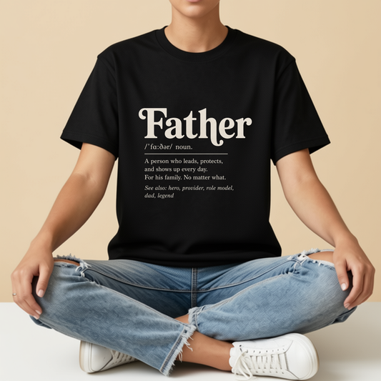 Father Definition | Premium 240 GSM Oversized T-Shirt for Dads
