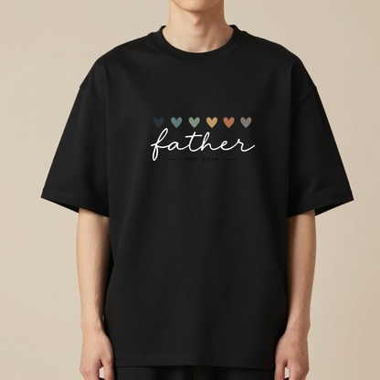 Father Est 2026 | Premium 240 GSM Oversized T-Shirt for New Dads